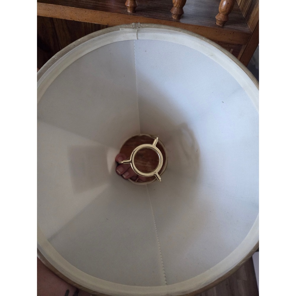HomeTrends Beige Crackle Accent Buffet Lamp Shade S-4941 New - Picture 3 of 3